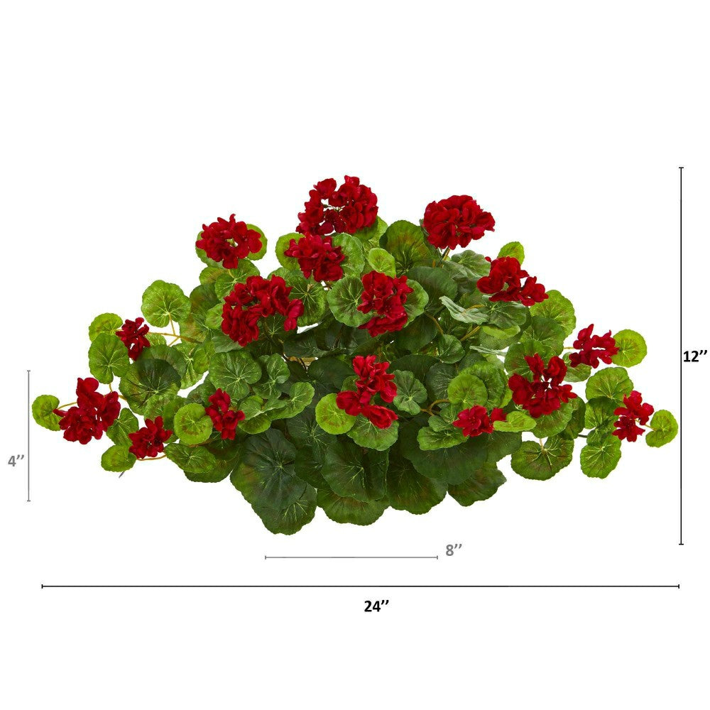 24” Geranium Artificial Ledge Plant | Plow & Hearth