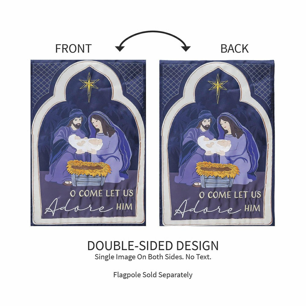Come Let Us Adore Him Applique Garden Flag | Plow & Hearth