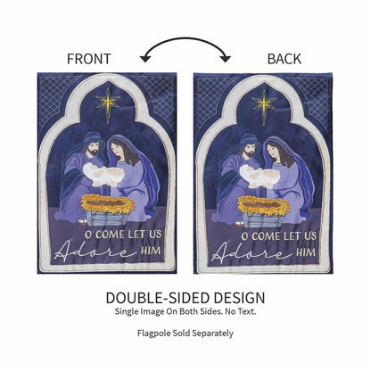 Come Let Us Adore Him Applique Garden Flag | Plow & Hearth