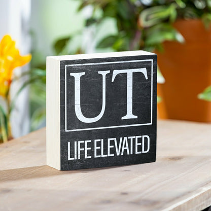 State Sign Wood Block Utah 6"x6" | Plow & Hearth
