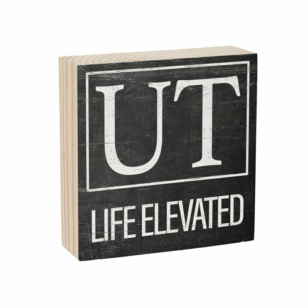 State Sign Wood Block Utah 6"x6" | Plow & Hearth