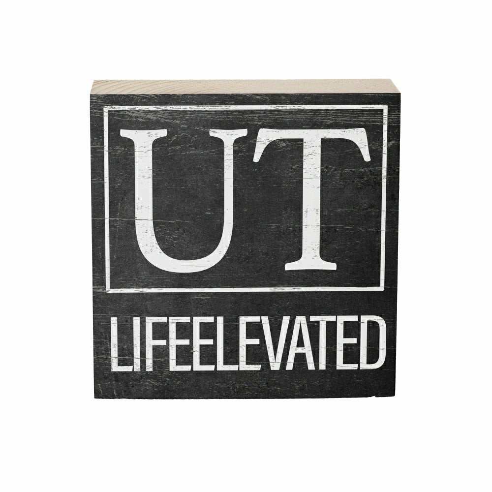 State Sign Wood Block Utah 6"x6" | Plow & Hearth