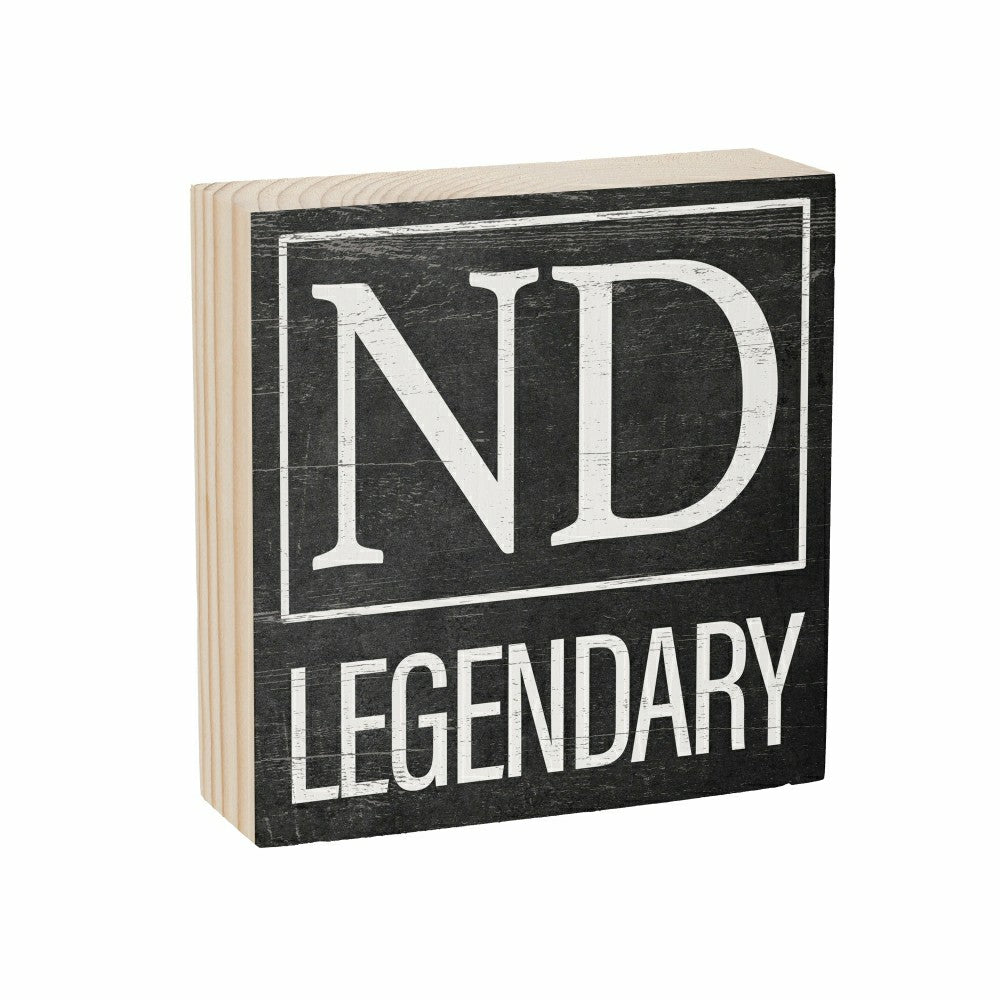 State Sign Wood Block North Dakota 6"x6" | Plow & Hearth