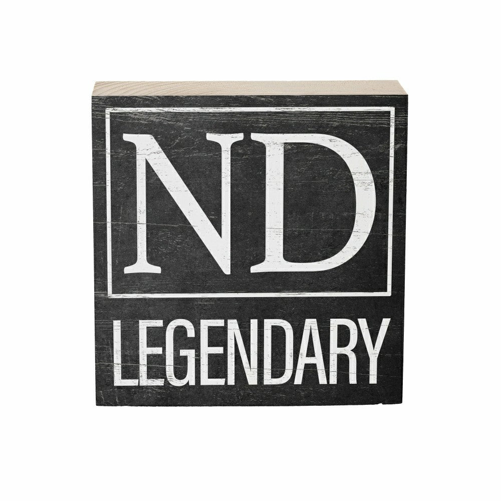 State Sign Wood Block North Dakota 6"x6" | Plow & Hearth