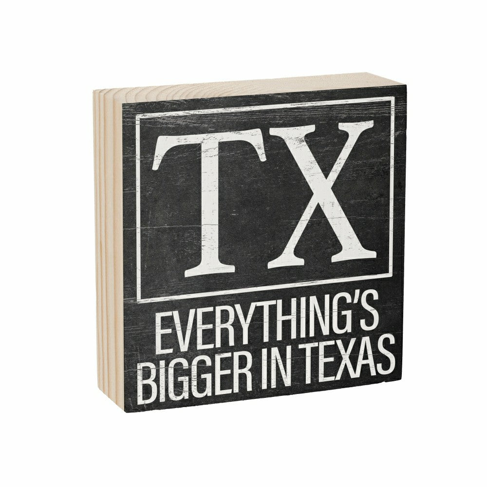 State Sign Wood Block Texas 6"x6" | Plow & Hearth
