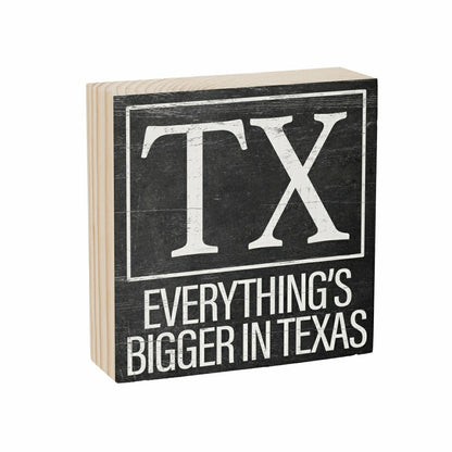 State Sign Wood Block Texas 6"x6" | Plow & Hearth