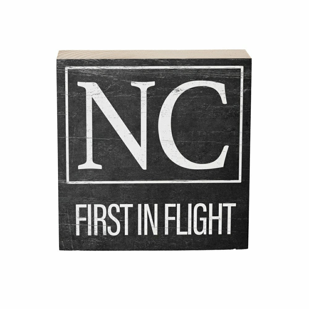 State Sign Wood Block North Carolina 6"x6" | Plow & Hearth