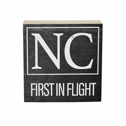State Sign Wood Block North Carolina 6"x6" | Plow & Hearth