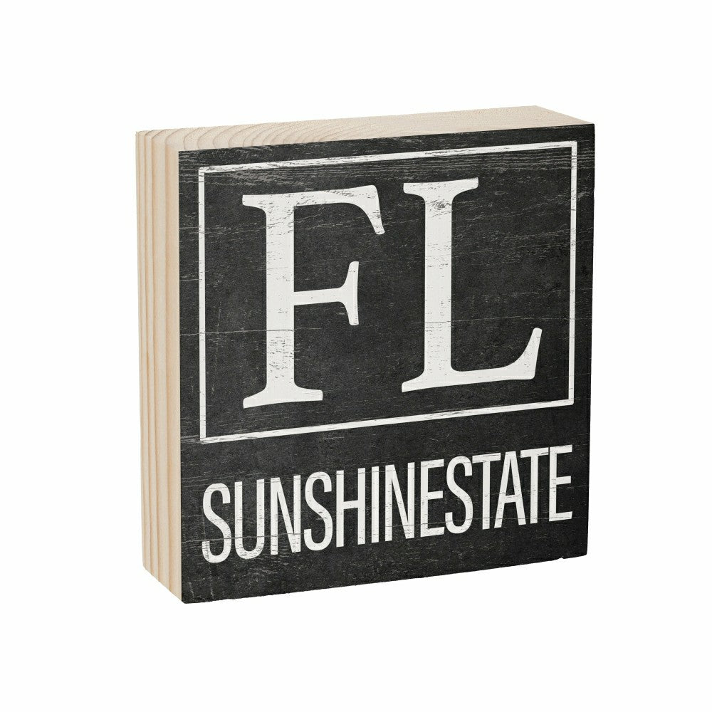 State Sign Wood Block Florida 6"x6" | Plow & Hearth