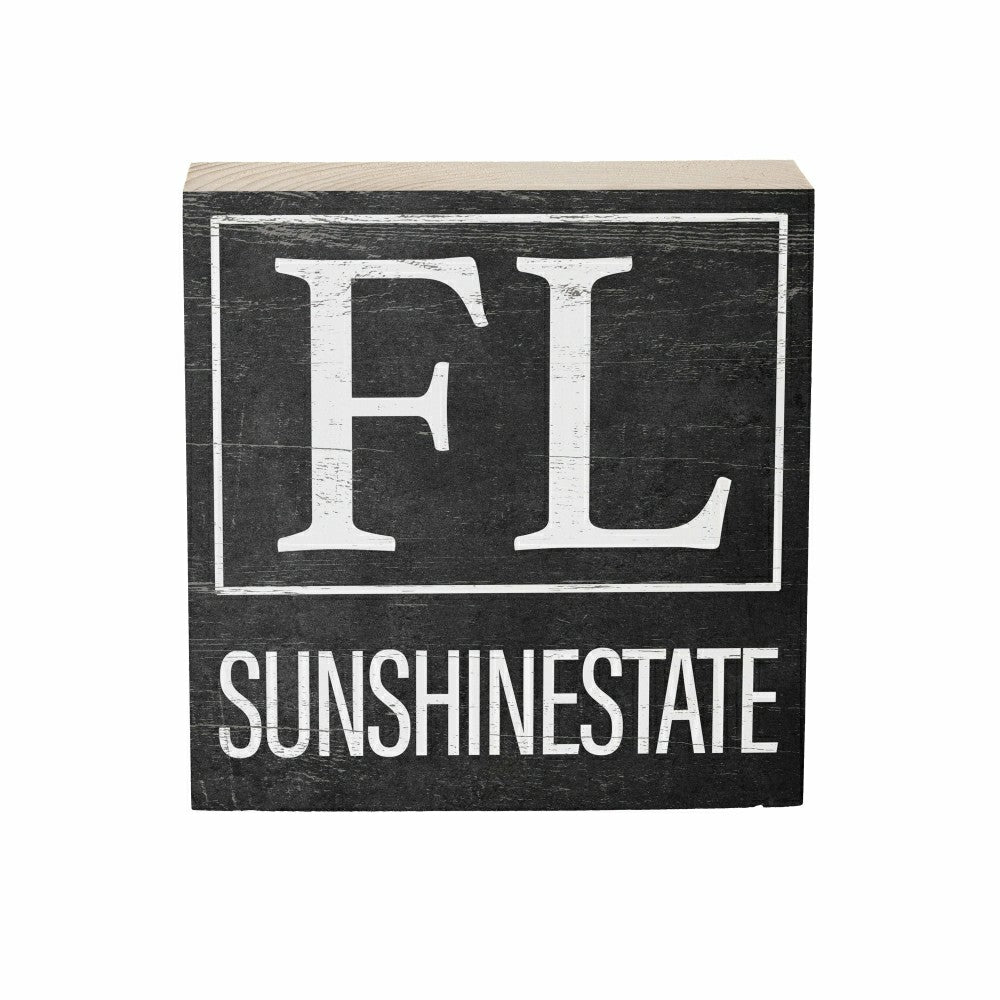 State Sign Wood Block Florida 6"x6" | Plow & Hearth
