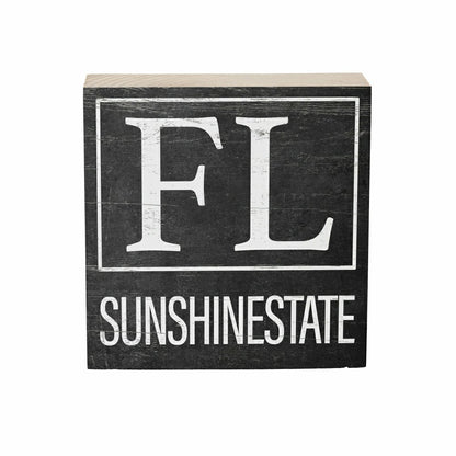 State Sign Wood Block Florida 6"x6" | Plow & Hearth
