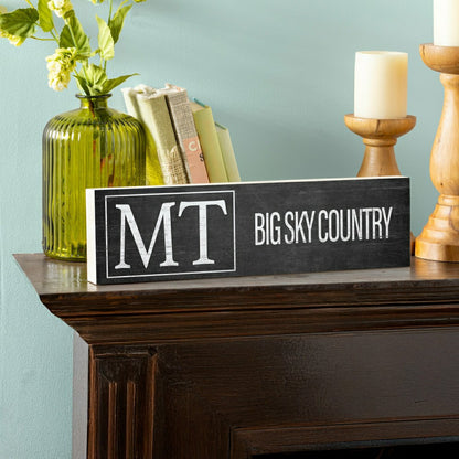 State Wooden Mantle Sign Montana 18x5" | Plow & Hearth