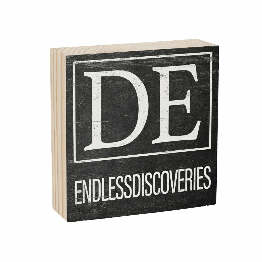 State Sign Wood Block Delaware 6"x6" | Plow & Hearth