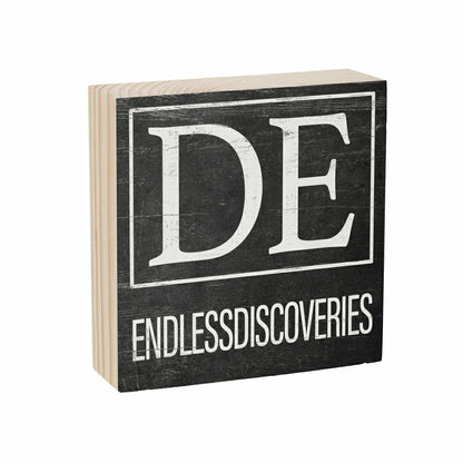 State Sign Wood Block Delaware 6"x6" | Plow & Hearth