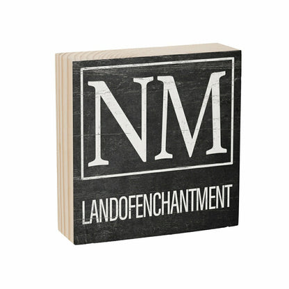 State Sign Wood Block New Mexico 6"x6" | Plow & Hearth
