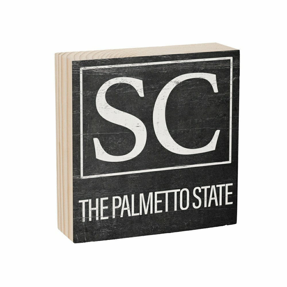 State Sign Wood Block South Carolina 6"x6" | Plow & Hearth