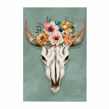 Southwest Pueblo Indoor Wall Décor, Wood, Steer Skull, 24"x16" | Plow & Hearth