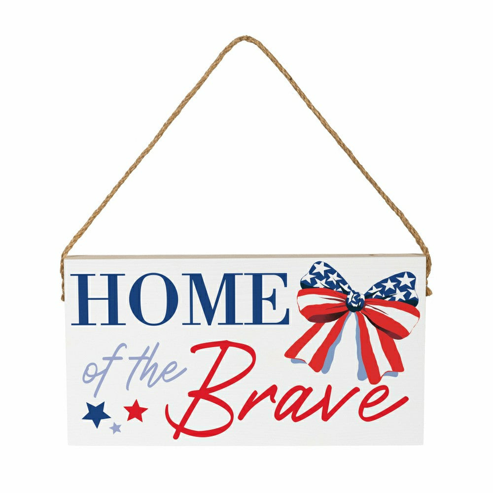 Americana Hanging Signs w/rope Landscape (11“x6”)​ | Plow & Hearth