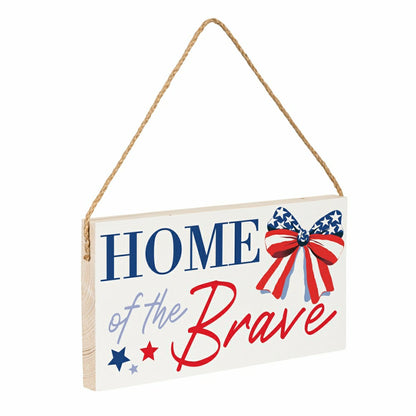 Americana Hanging Signs w/rope Landscape (11“x6”)​ | Plow & Hearth