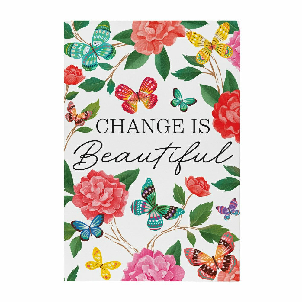 Peony Toile Indoor Wall Décor, Wood, Butterfly "Change is Beautiful",  | Plow & Hearth