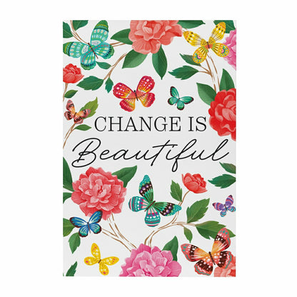 Peony Toile Indoor Wall Décor, Wood, Butterfly "Change is Beautiful",  | Plow & Hearth