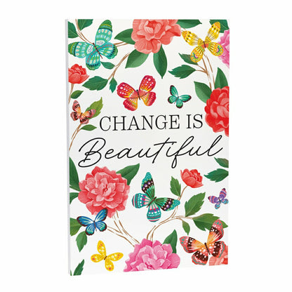 Peony Toile Indoor Wall Décor, Wood, Butterfly "Change is Beautiful",  | Plow & Hearth