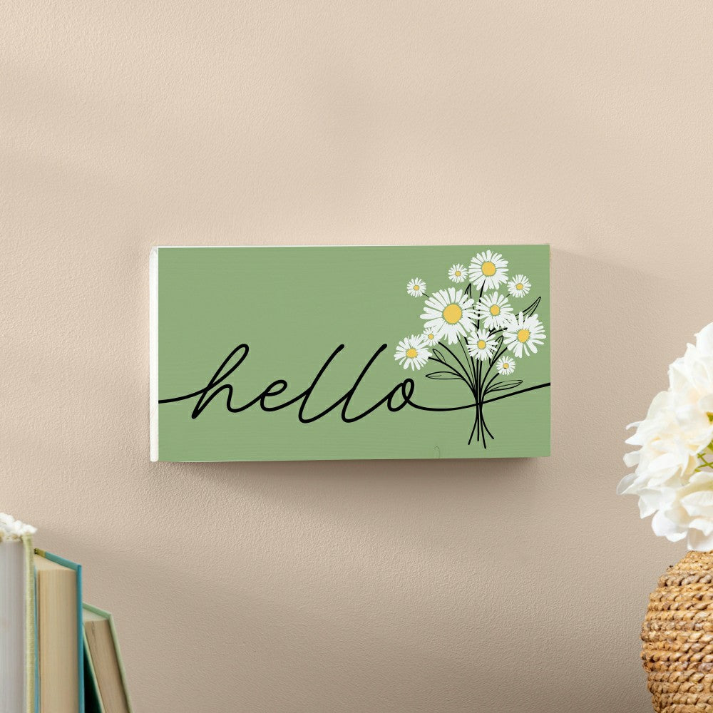 Home Coordinates Dandelion Hanging Sign, Hello 11x6" | Plow & Hearth