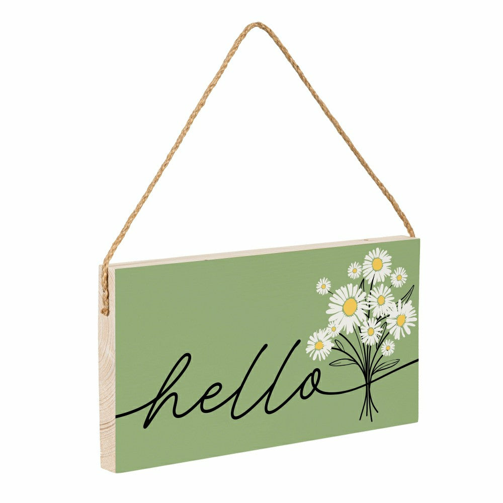 Home Coordinates Dandelion Hanging Sign, Hello 11x6" | Plow & Hearth