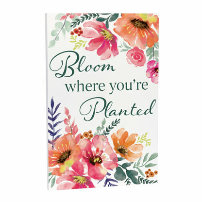 Pastels of Nature Indoor Wall Décor, Wood, "Bloom Where You're Planted | Plow & Hearth
