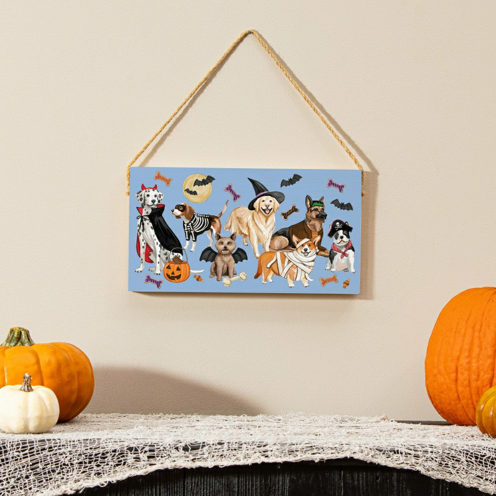 HALLOWEEN Hanging Sign, 11"x6" | Plow & Hearth