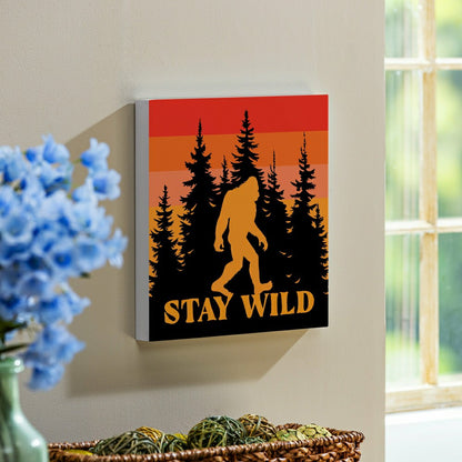 Harvest Bigfoot Indoor Wall Décor, "STAY WILD", 12"x12" | Plow & Hearth
