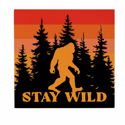 Harvest Bigfoot Indoor Wall Décor, "STAY WILD", 12"x12" | Plow & Hearth