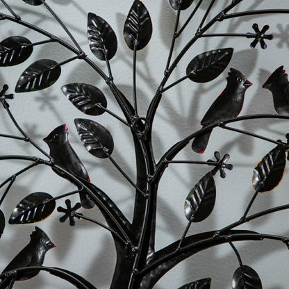 Cardinal Heart Tree Metal Wall Art | Plow & Hearth