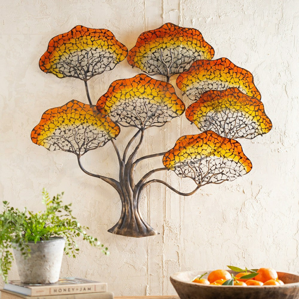 Ginkgo Tree Mosaic Wall Art | Plow & Hearth