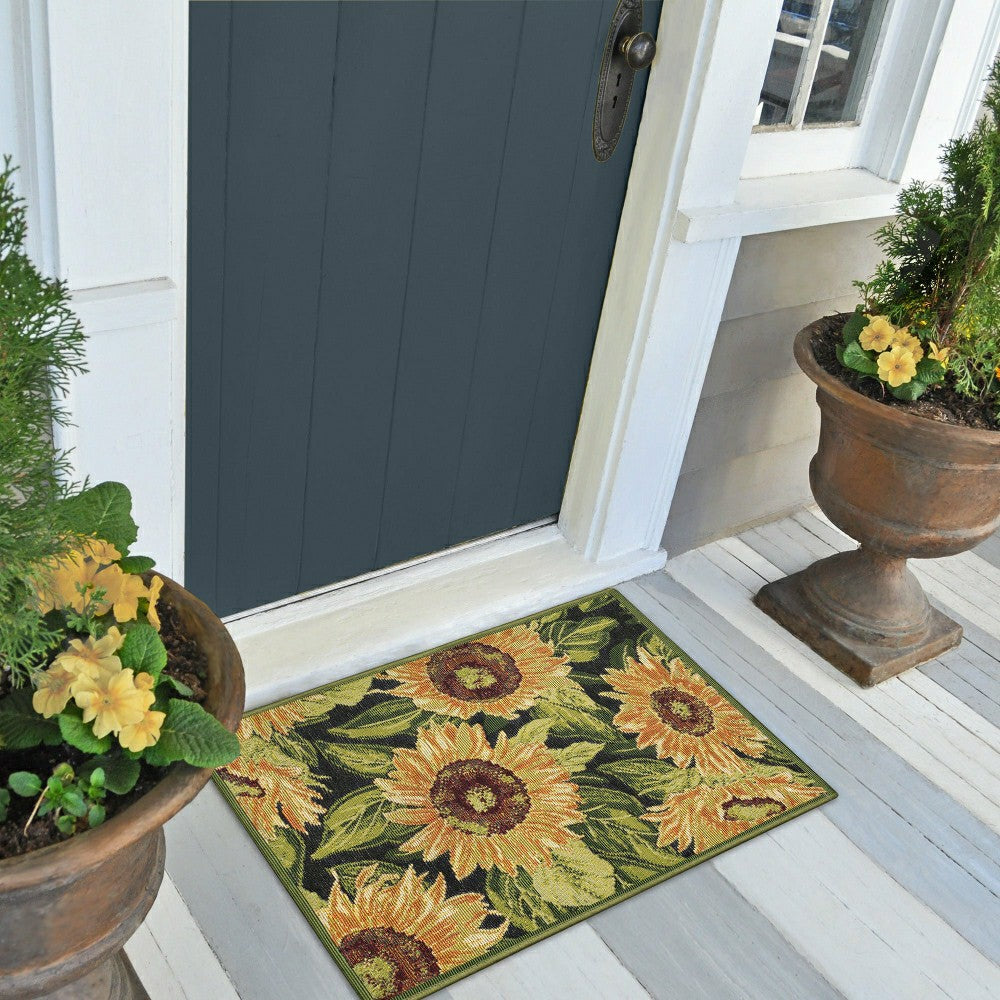 Esencia Sunflowers Indoor/Outdoor Rug | Plow & Hearth