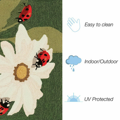 Liora Manne Frontporch Ladybugs Indoor/Outdoor Rug | Plow & Hearth