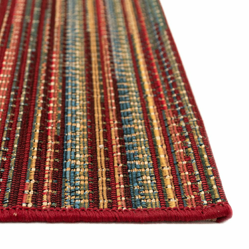 Liora Manne Marina Stripes Indoor/Outdoor Area Rug Saffron | Plow & Hearth