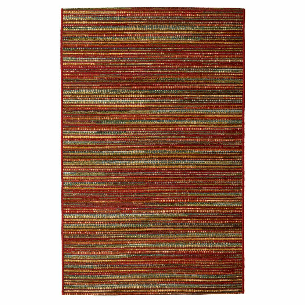 Liora Manne Marina Stripes Indoor/Outdoor Area Rug Saffron | Plow & Hearth