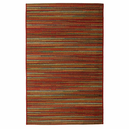 Liora Manne Marina Stripes Indoor/Outdoor Area Rug Saffron | Plow & Hearth
