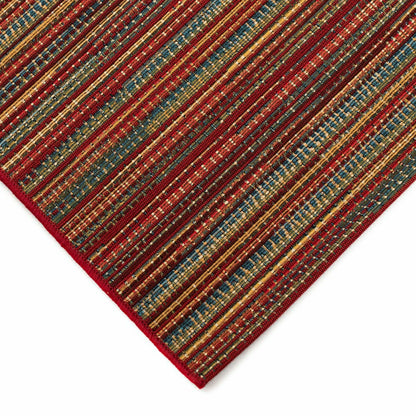 Liora Manne Marina Stripes Indoor/Outdoor Area Rug Saffron | Plow & Hearth