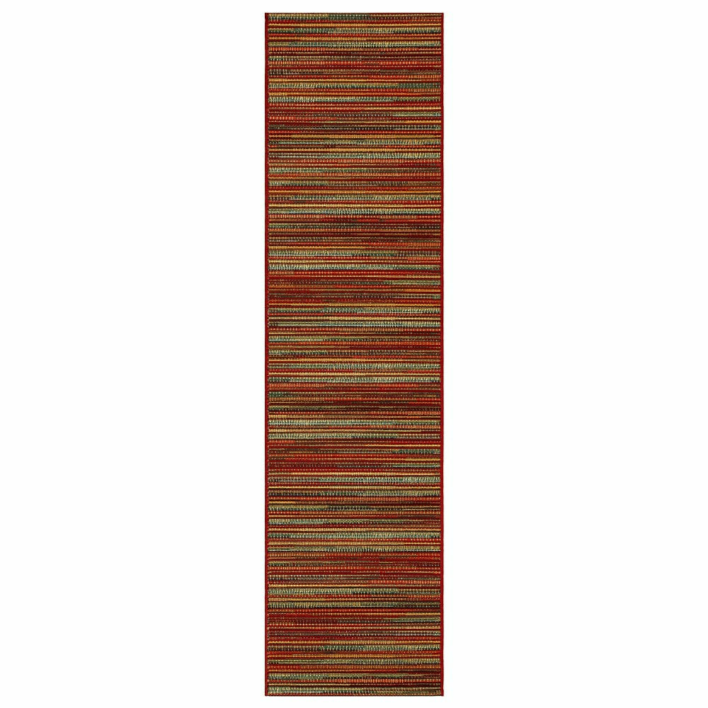Liora Manne Marina Stripes Indoor/Outdoor Area Rug Saffron | Plow & Hearth