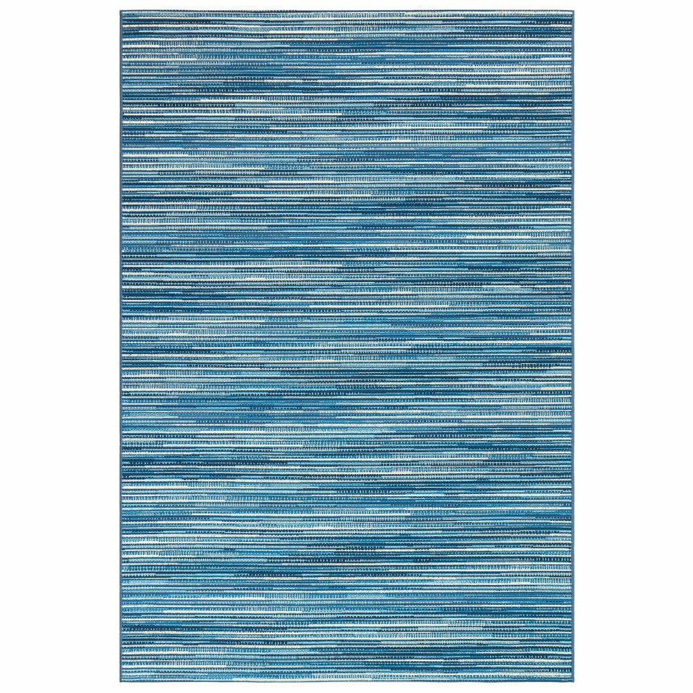 Liora Manne Marina Stripes Indoor/Outdoor Area Rug China Blue | Plow & Hearth