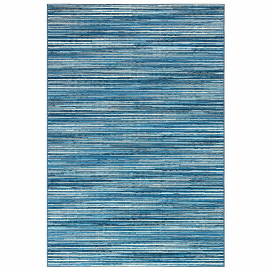Liora Manne Marina Stripes Indoor/Outdoor Area Rug China Blue | Plow & Hearth