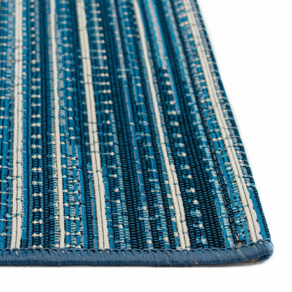 Liora Manne Marina Stripes Indoor/Outdoor Area Rug China Blue | Plow & Hearth