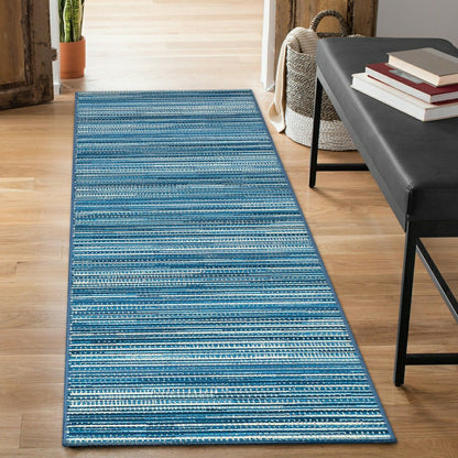 Liora Manne Marina Stripes Indoor/Outdoor Area Rug China Blue | Plow & Hearth
