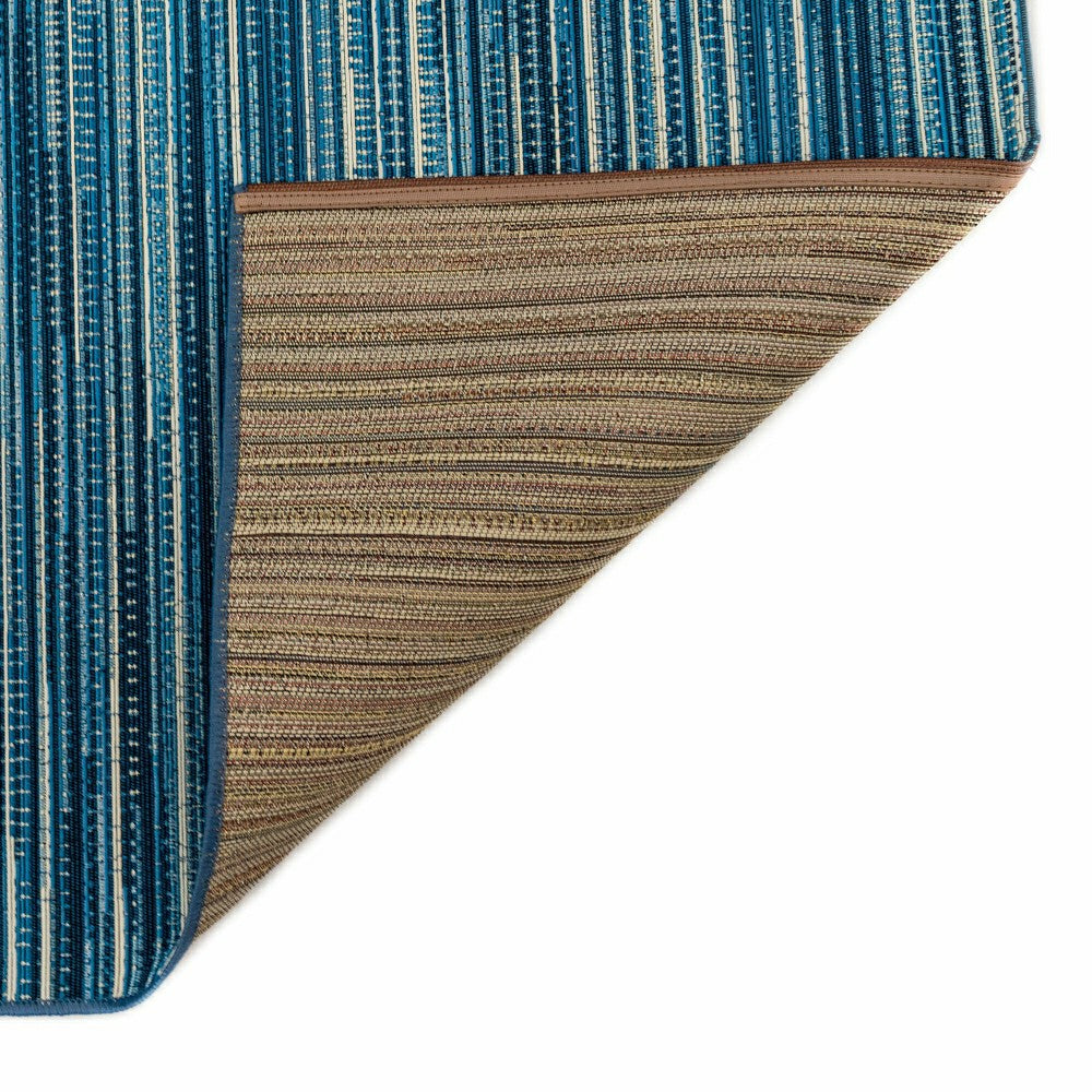 Liora Manne Marina Stripes Indoor/Outdoor Area Rug China Blue | Plow & Hearth