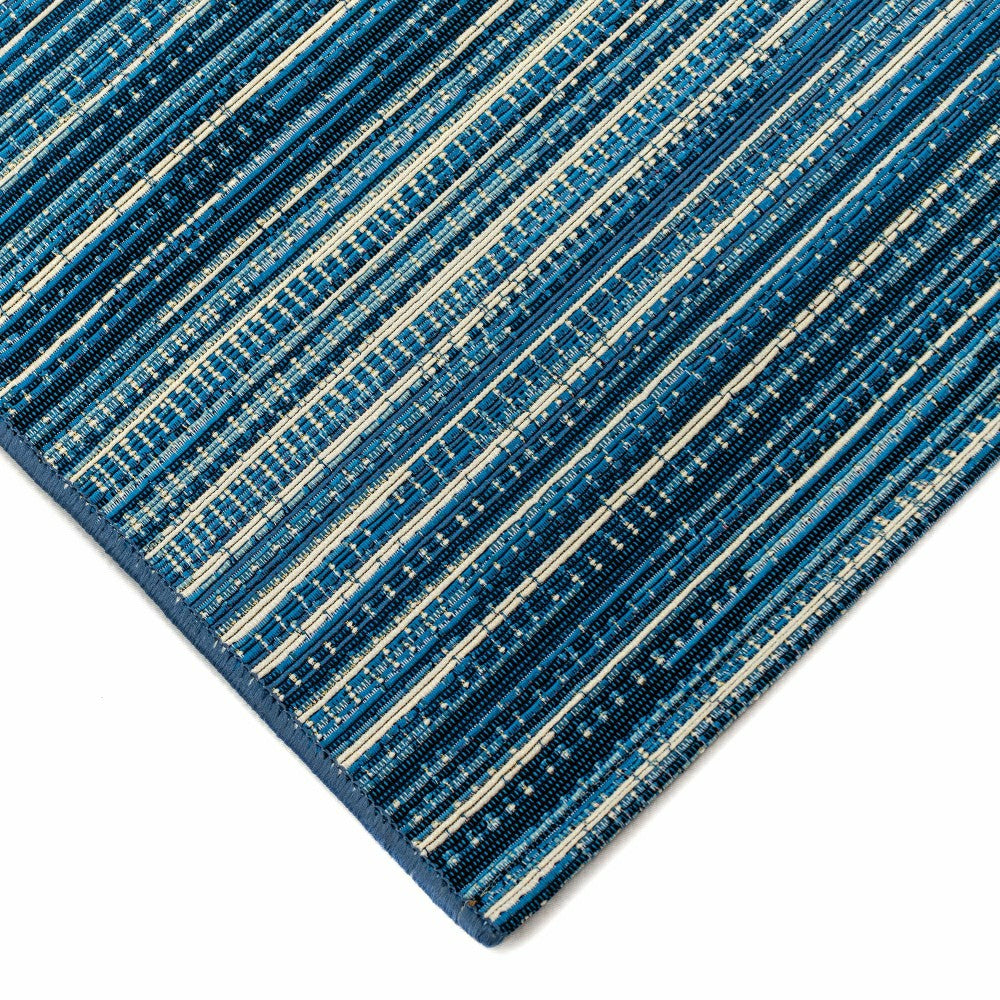 Liora Manne Marina Stripes Indoor/Outdoor Area Rug China Blue | Plow & Hearth