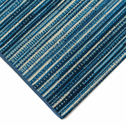 Liora Manne Marina Stripes Indoor/Outdoor Area Rug China Blue | Plow & Hearth