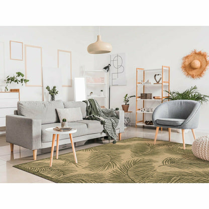 Liora Manne Carmel Fronds Indoor/Outdoor Area Rug Green 4'10" x 7'6" | Plow & Hearth