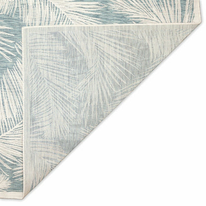 Liora Manne Carmel Fronds Indoor/Outdoor Area Rug Aqua | Plow & Hearth
